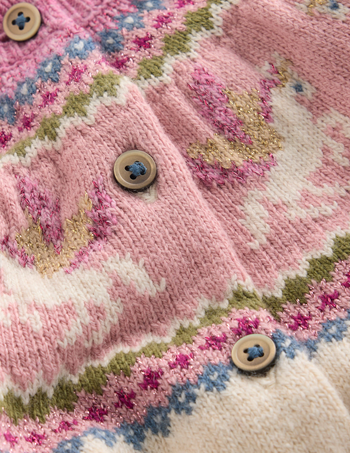 Edie Fair Isle Cardigan-Oatmeal Marl Pegasus-3