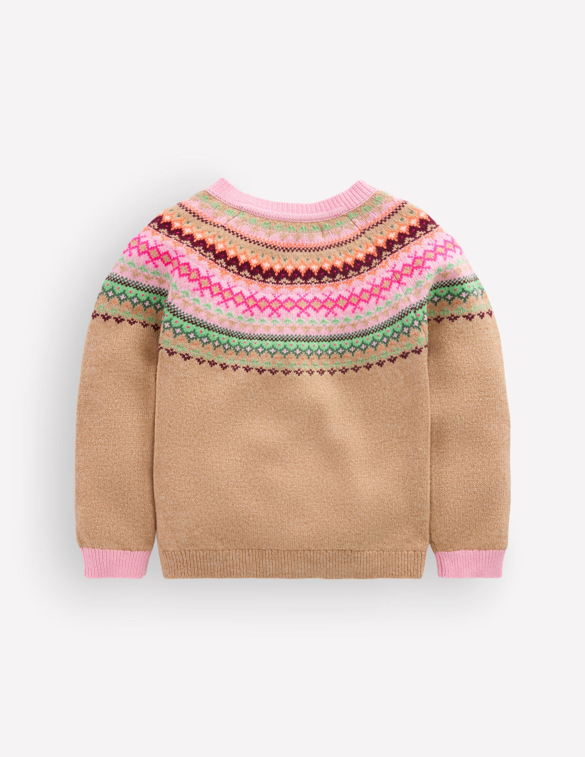 Edie Fair Isle Cardigan-Camel Multi Yoke-5