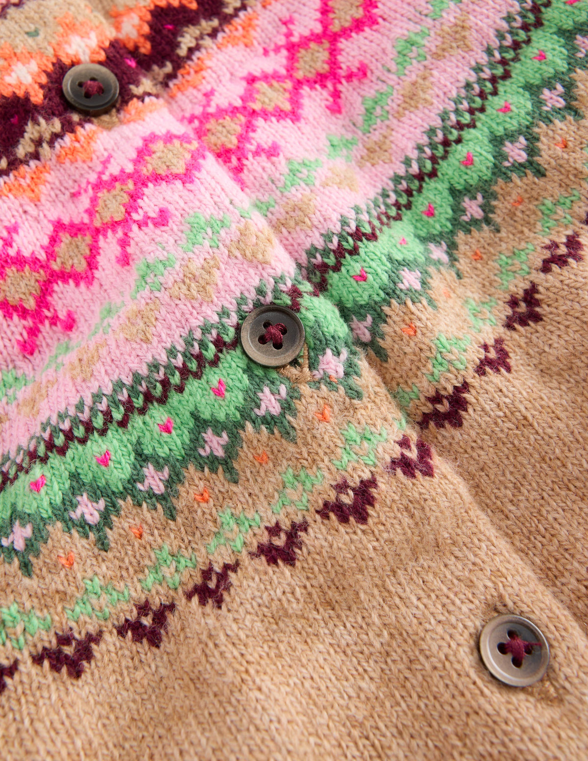 Edie Fair Isle Cardigan-Camel Multi Yoke-6