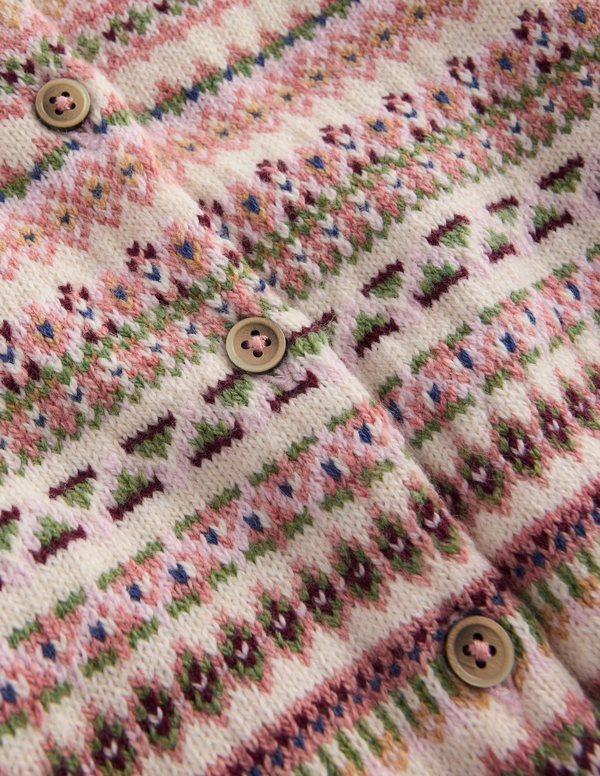 Edie Fair Isle Cardigan-Pink Heather Fair Isle-5