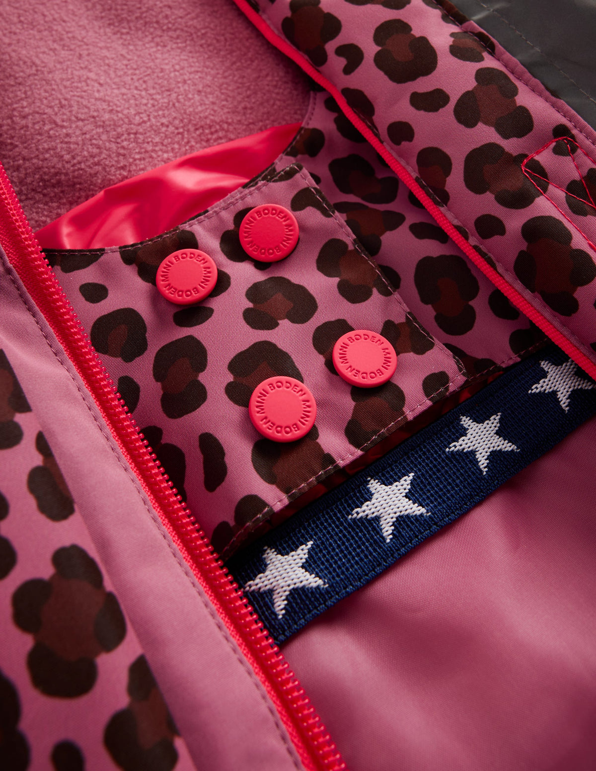 All-Weather Waterproof Coat-Pink Heather Leopard-5