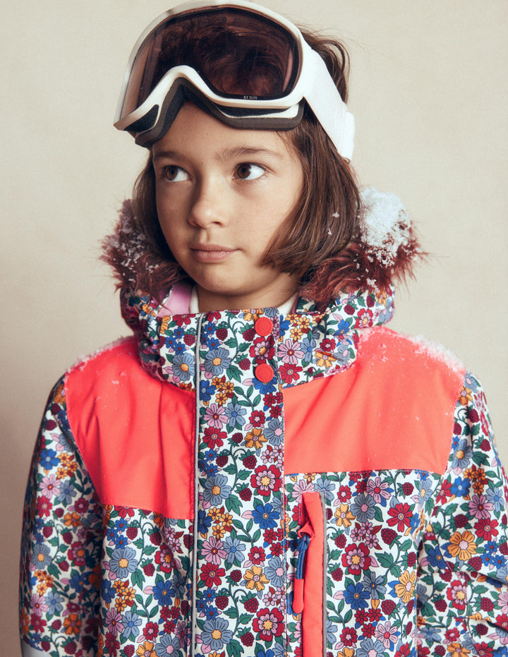 All-Weather Waterproof Coat-Multi Ditsy Floral