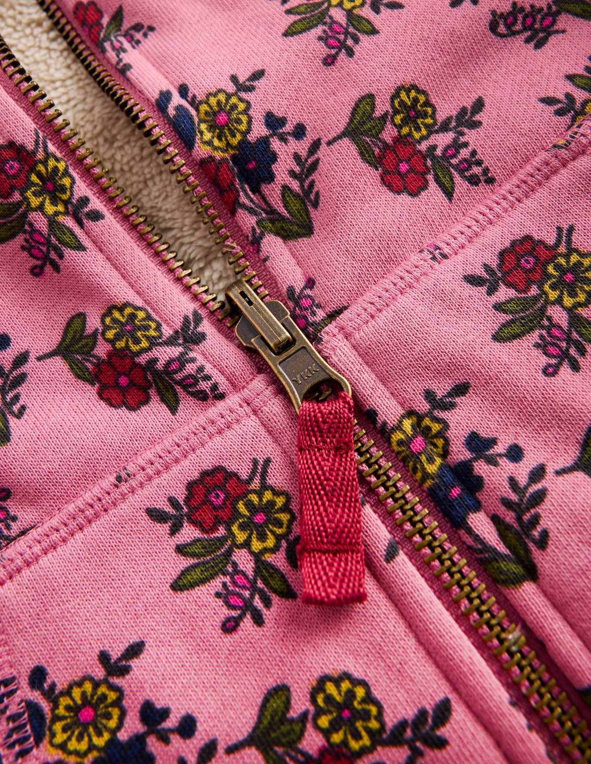 Reversible Borg Hoody-Dusty Rose Sprouting Garden - Image 4