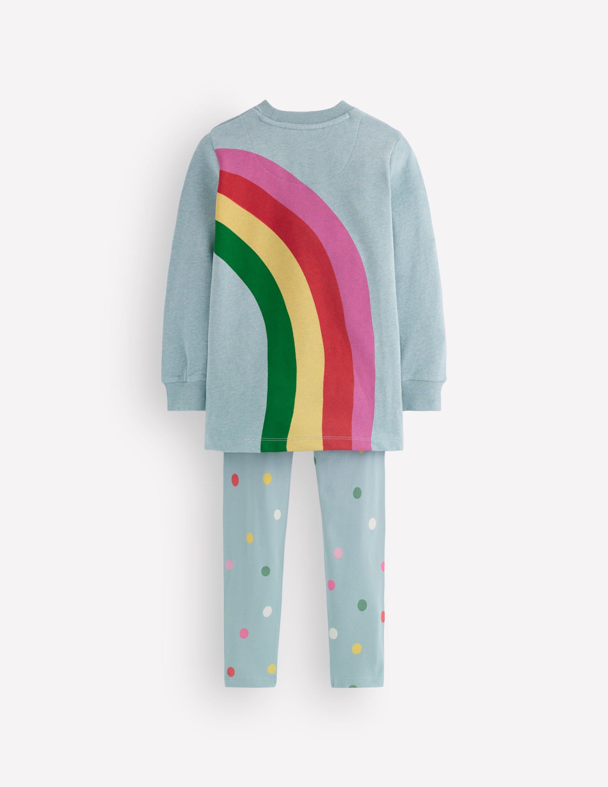 Fun Sweatshirt Tunic Set-Blue Rainbow-2