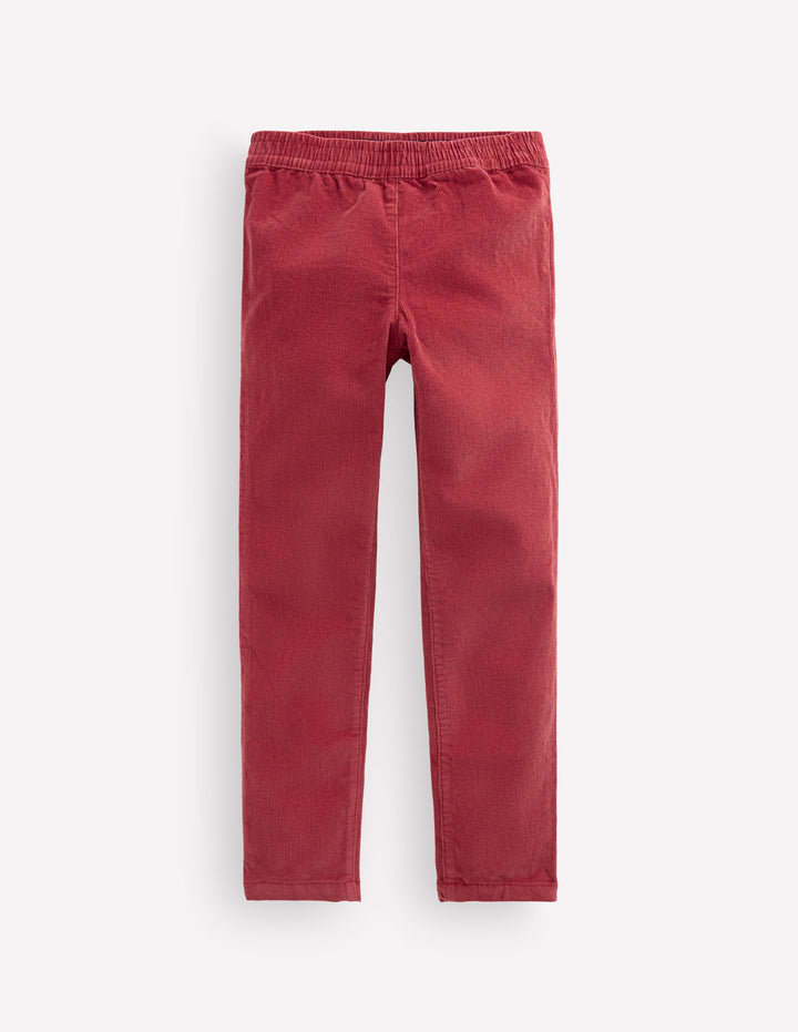 Cord Leggings-Pomegranate red