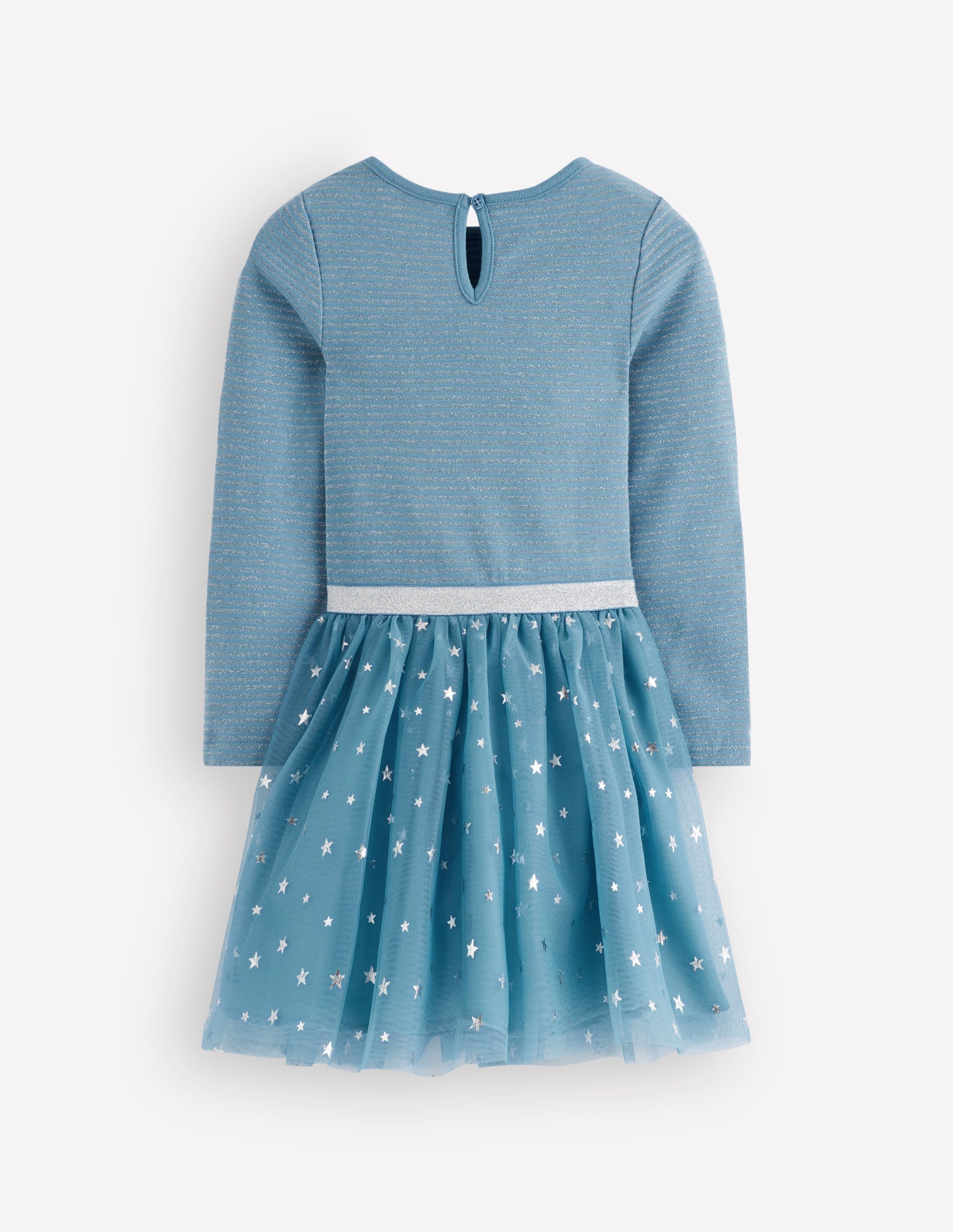 Twirly Tulle Mix Dress-Stormbolt Blue Confetti-2