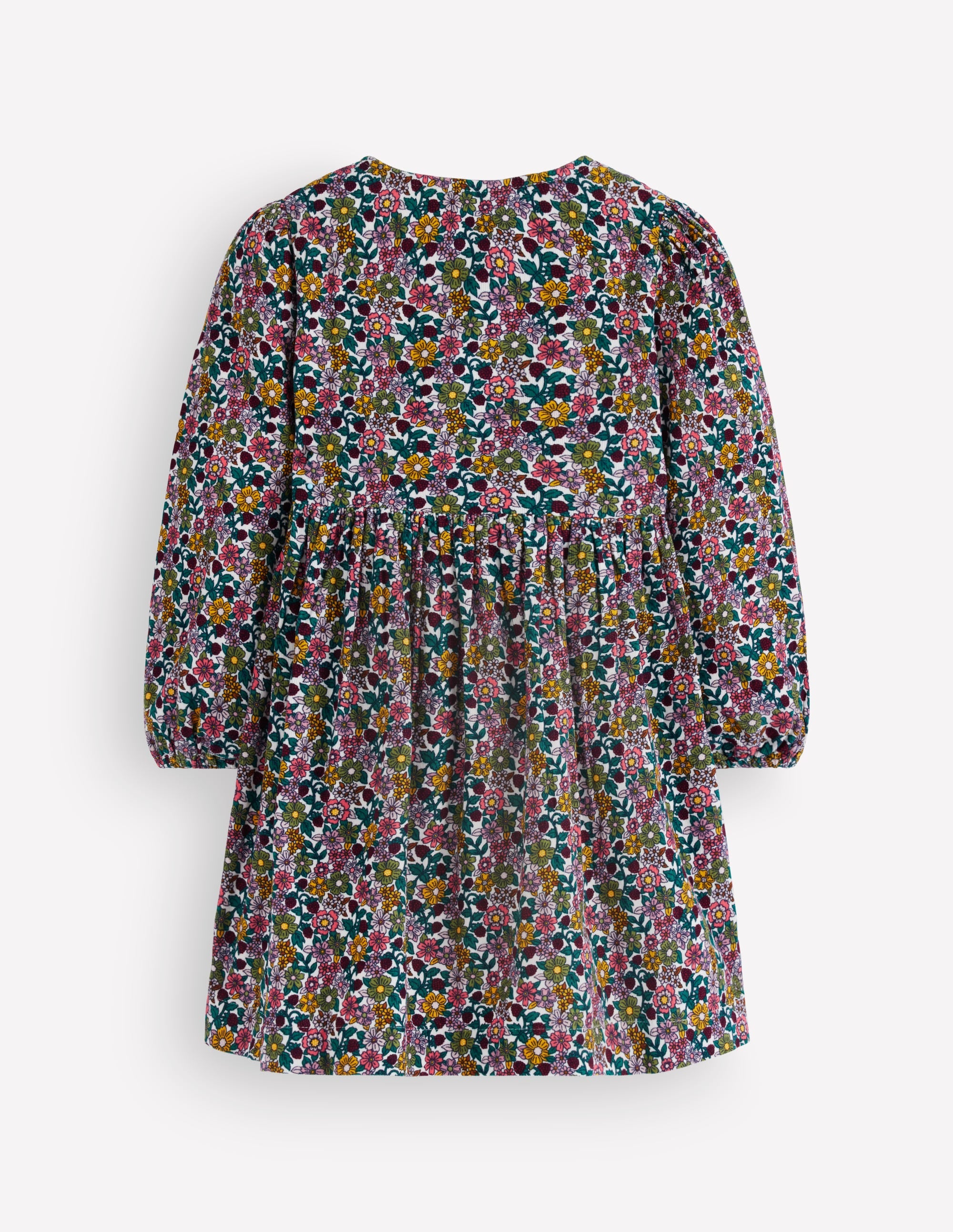 ノリ　BODEN Norah Button - through Bow Dress - Floral Corduroy | Boden USA