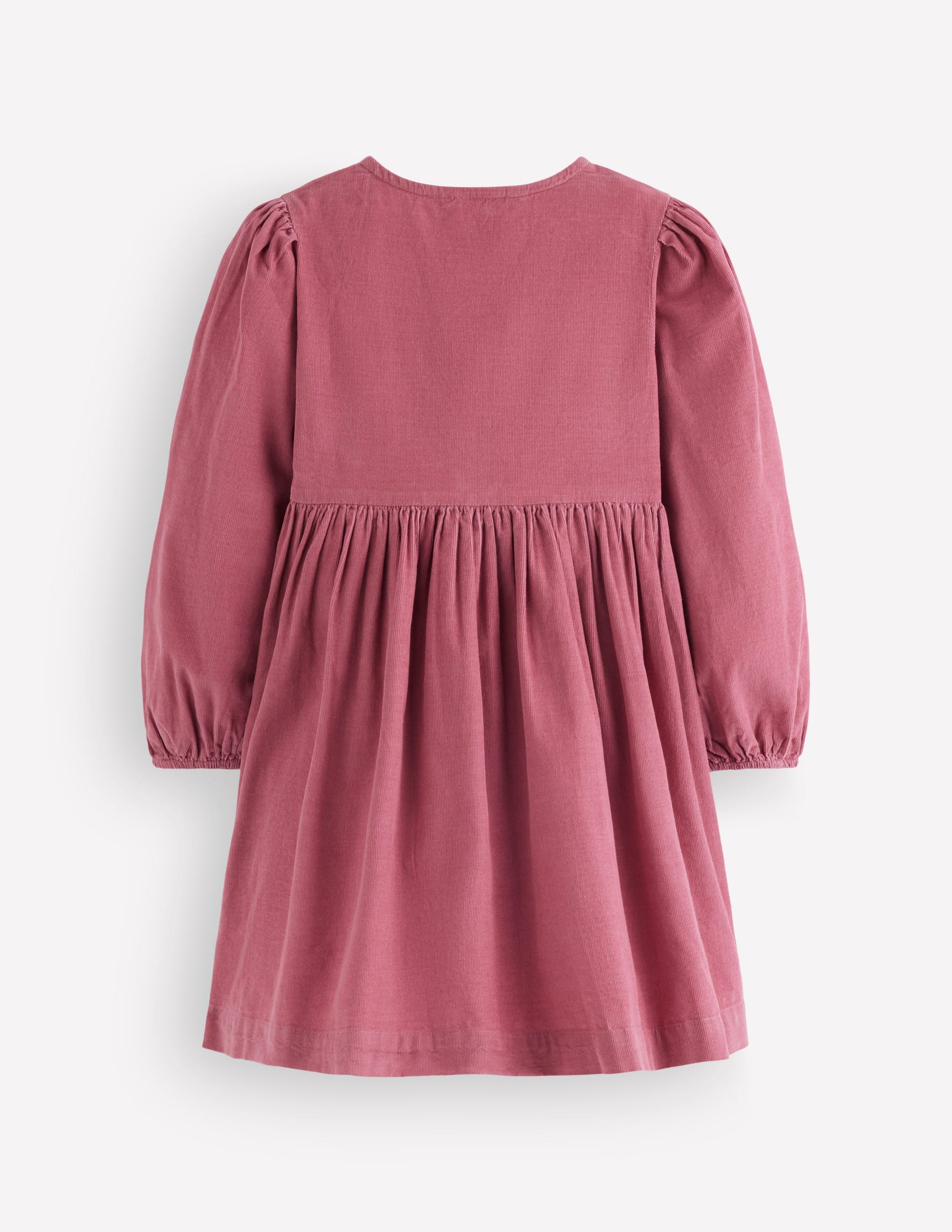 Norah Button-through Bow Dress-Pink Heather-3
