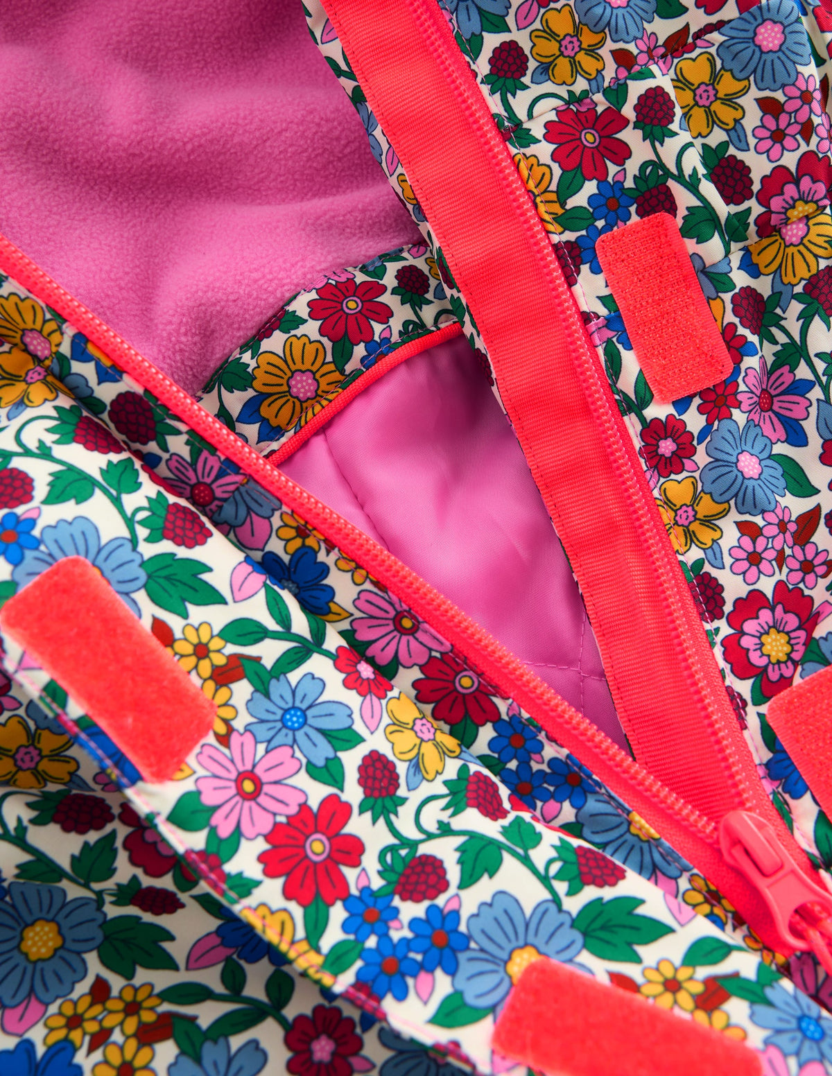 All-Weather Ski All-In-One-Neon Pink Ditsy Floral - Image 5