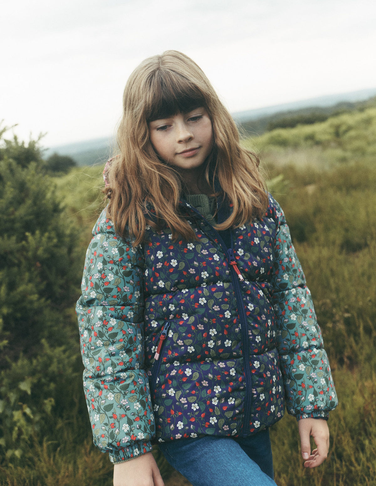Fun Padded Coat-Hotch Potch Floral-1