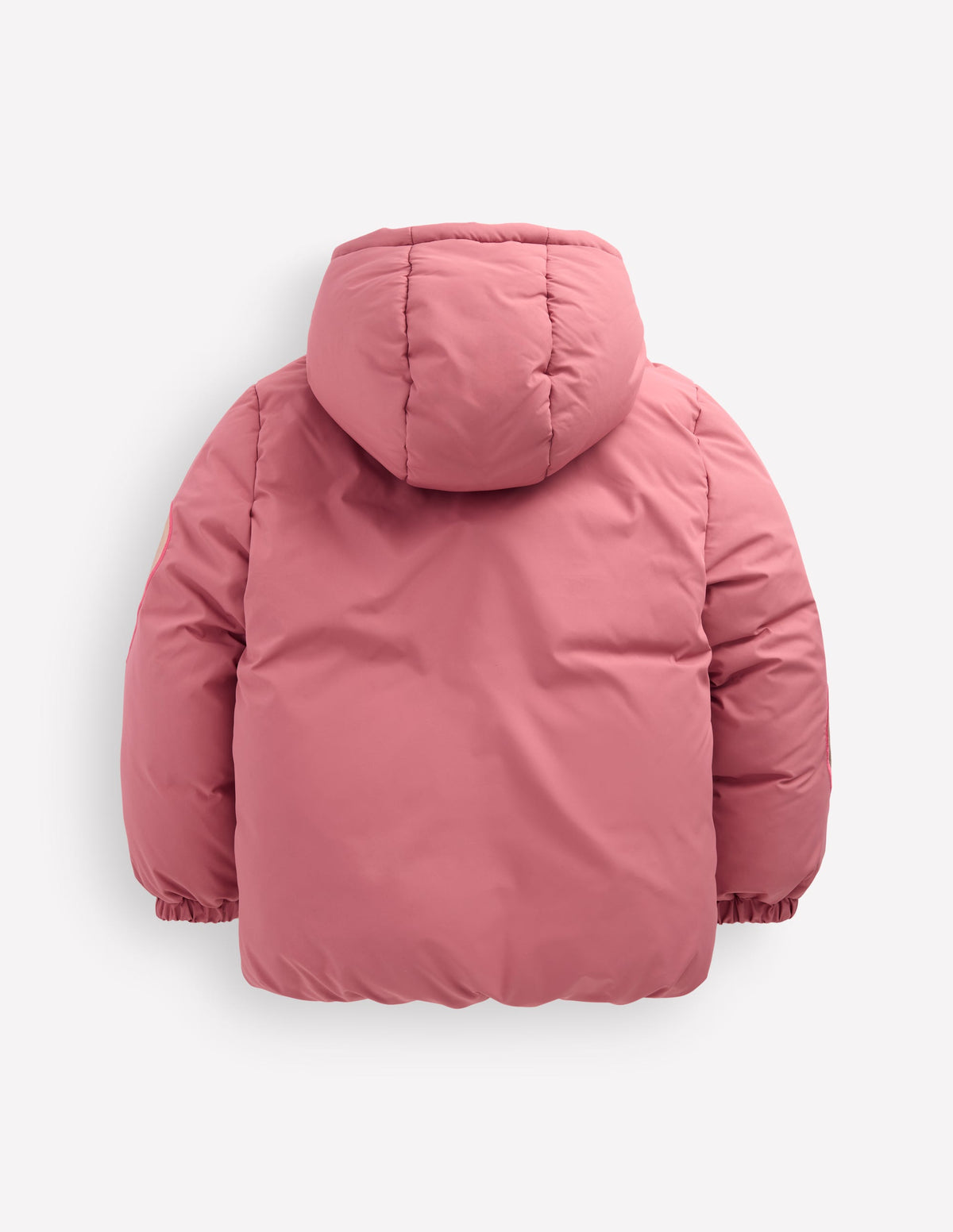 Fun Padded Coat-Pink Applique Metallic Hearts - Image 5