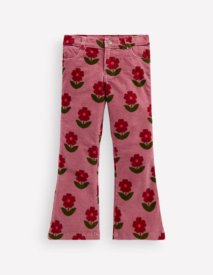Kick Flare Jeans-Pink Heather Spaced Flower
