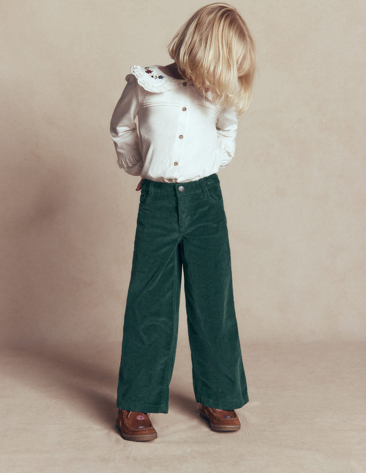 Wide Leg Jean-Malachite Green Cord-1