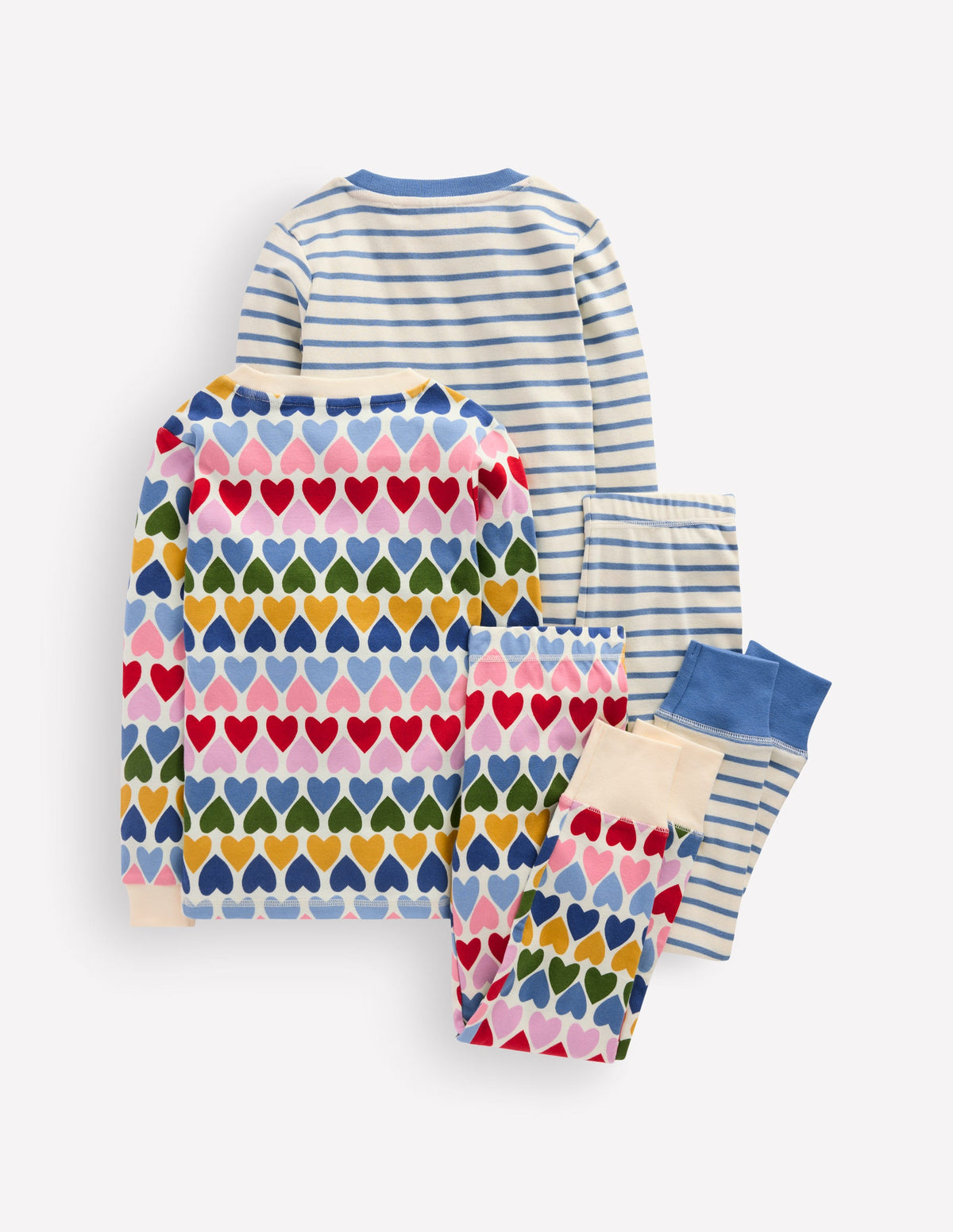 Twin Pack Snug Pajamas-Multi Hearts - Image 3