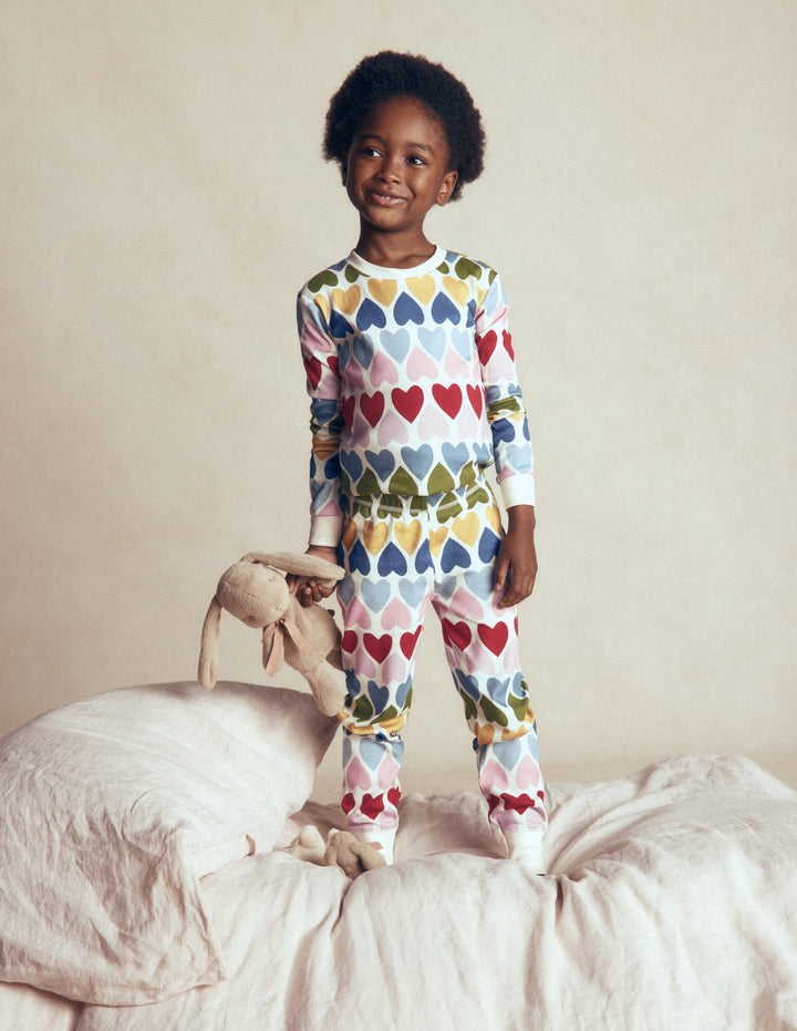 Twin Pack Snug Pajamas-Multi Hearts