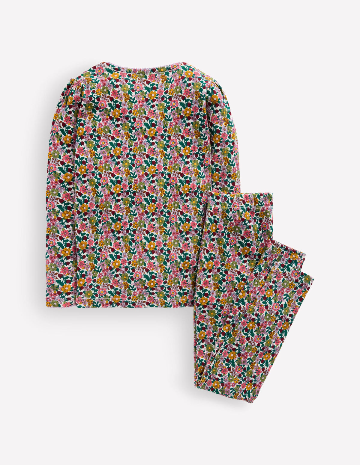 Snug Long John Pajamas-Floral - Image 2