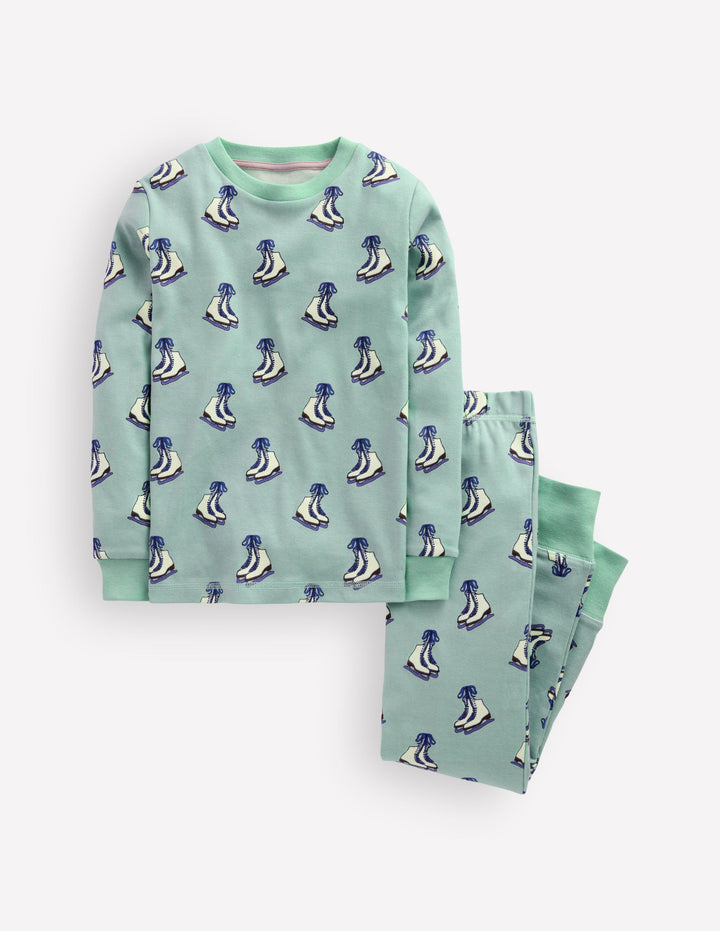 Snug Glow-In-The-Dark Pajamas-Ice Skates