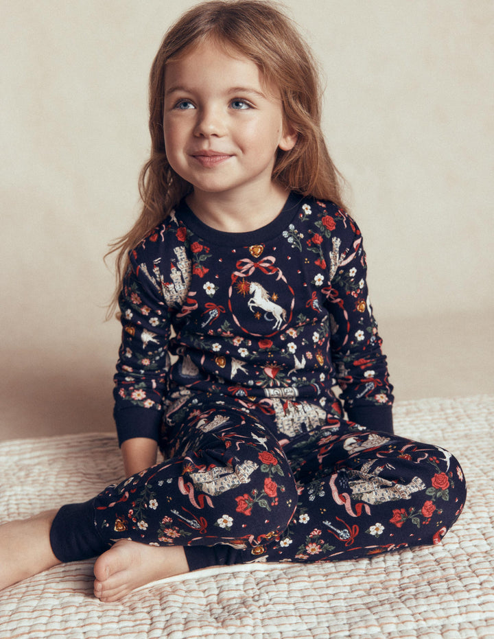 Snug Glow-In-The-Dark Pajamas-Fairytale Castle