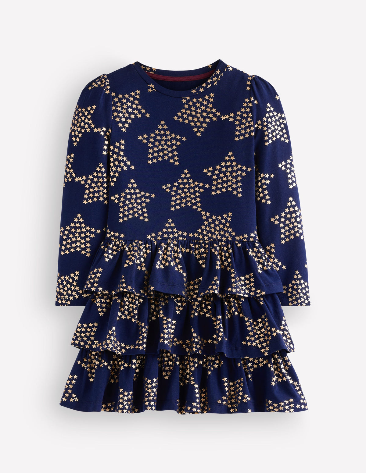 Cora Jersey RaRa Dress-Navy Foil Stars-1