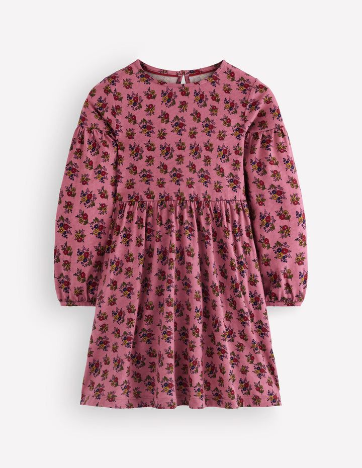 Madeline Blouson Sleeve Dress-Pink Floral