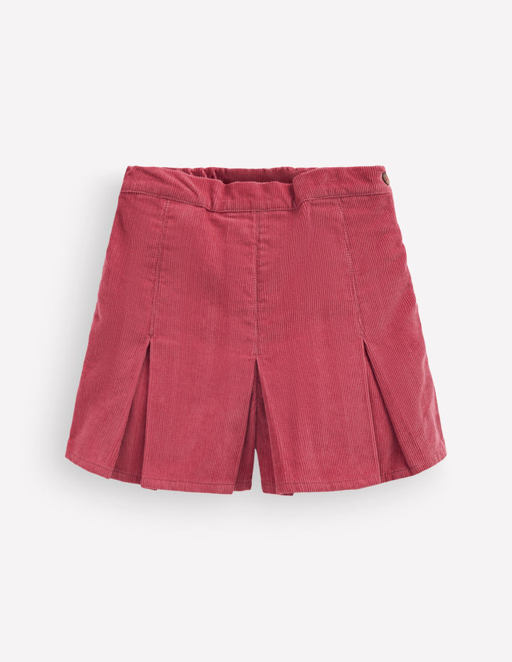 Pleated Skort-Winter Blush Cord
