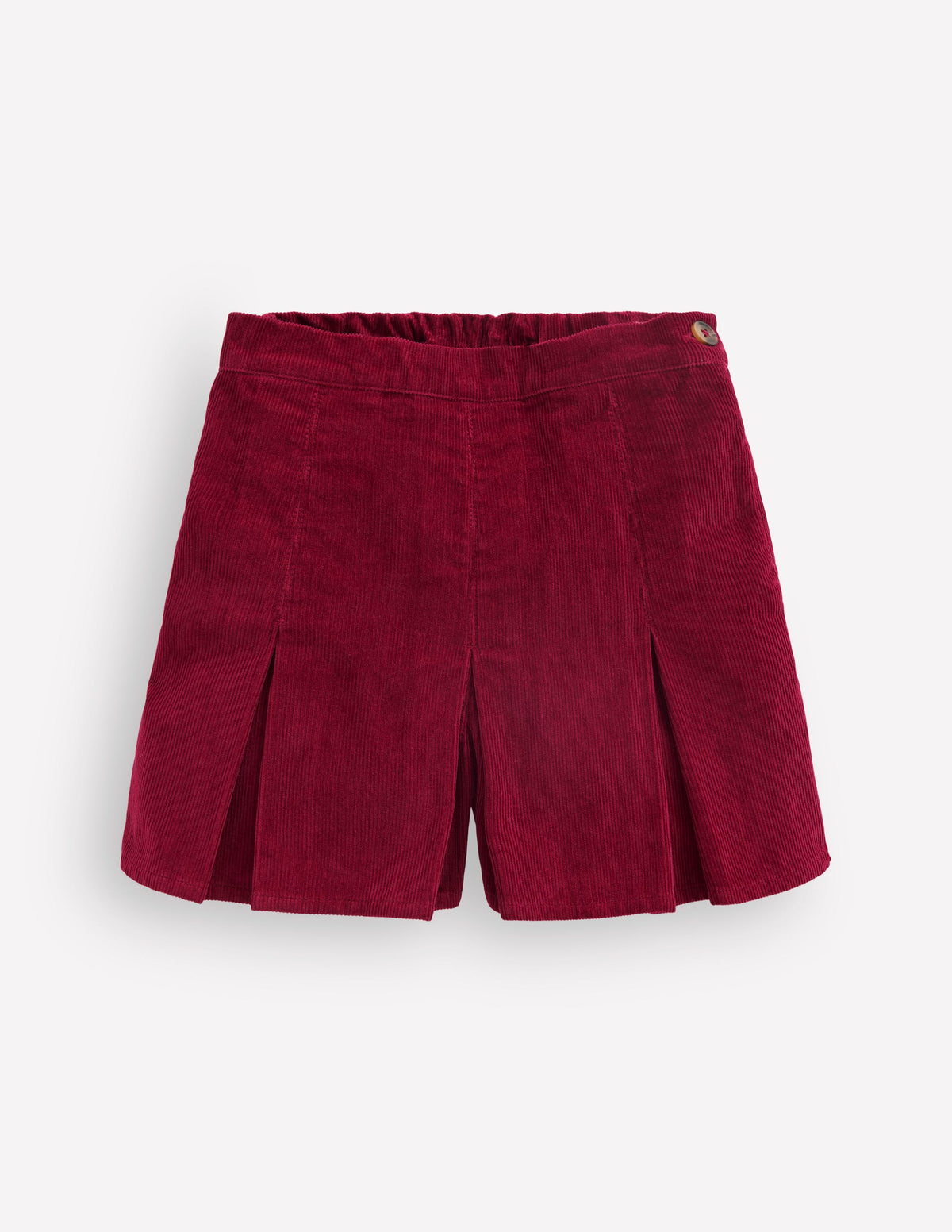 Pleated Skort-Ruby Red Cord-4