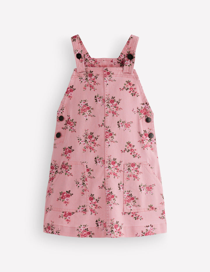 Adeline A-line Overalls Dress-Pink Quartz Twill Soft Rose