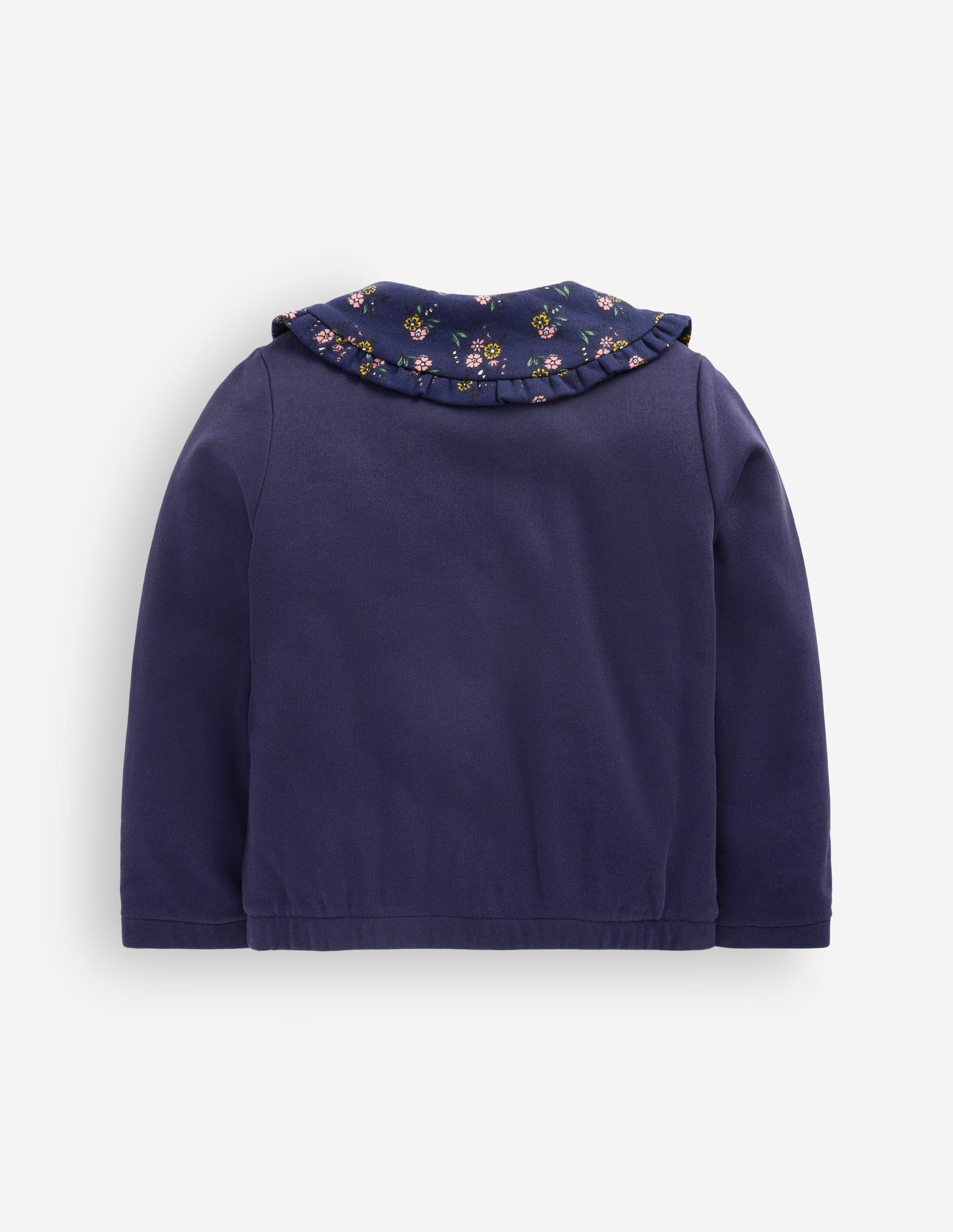 Fleece Lined Zip-Through-Navy-2