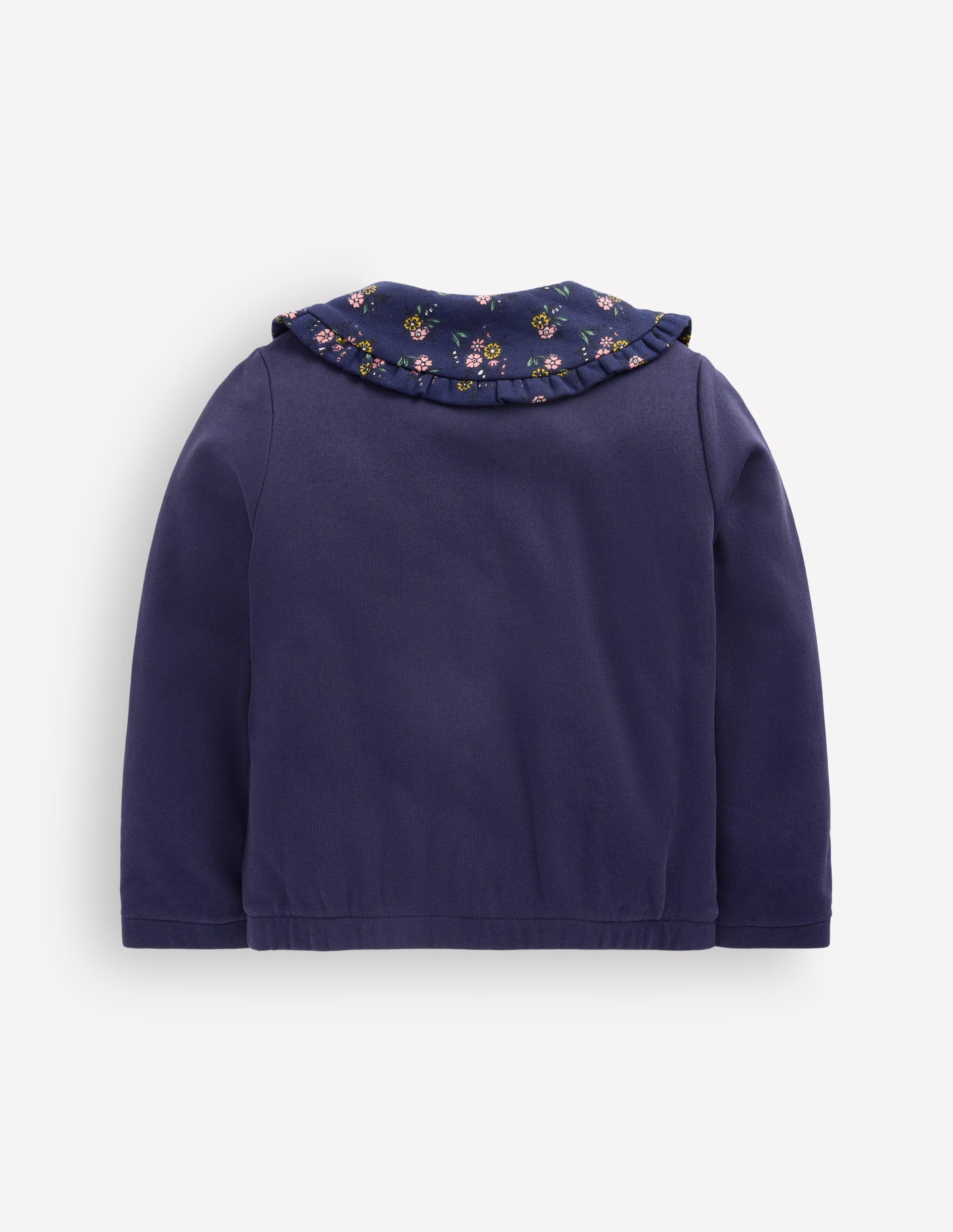 Fleece Lined Zip-Through-Navy - Image 2
