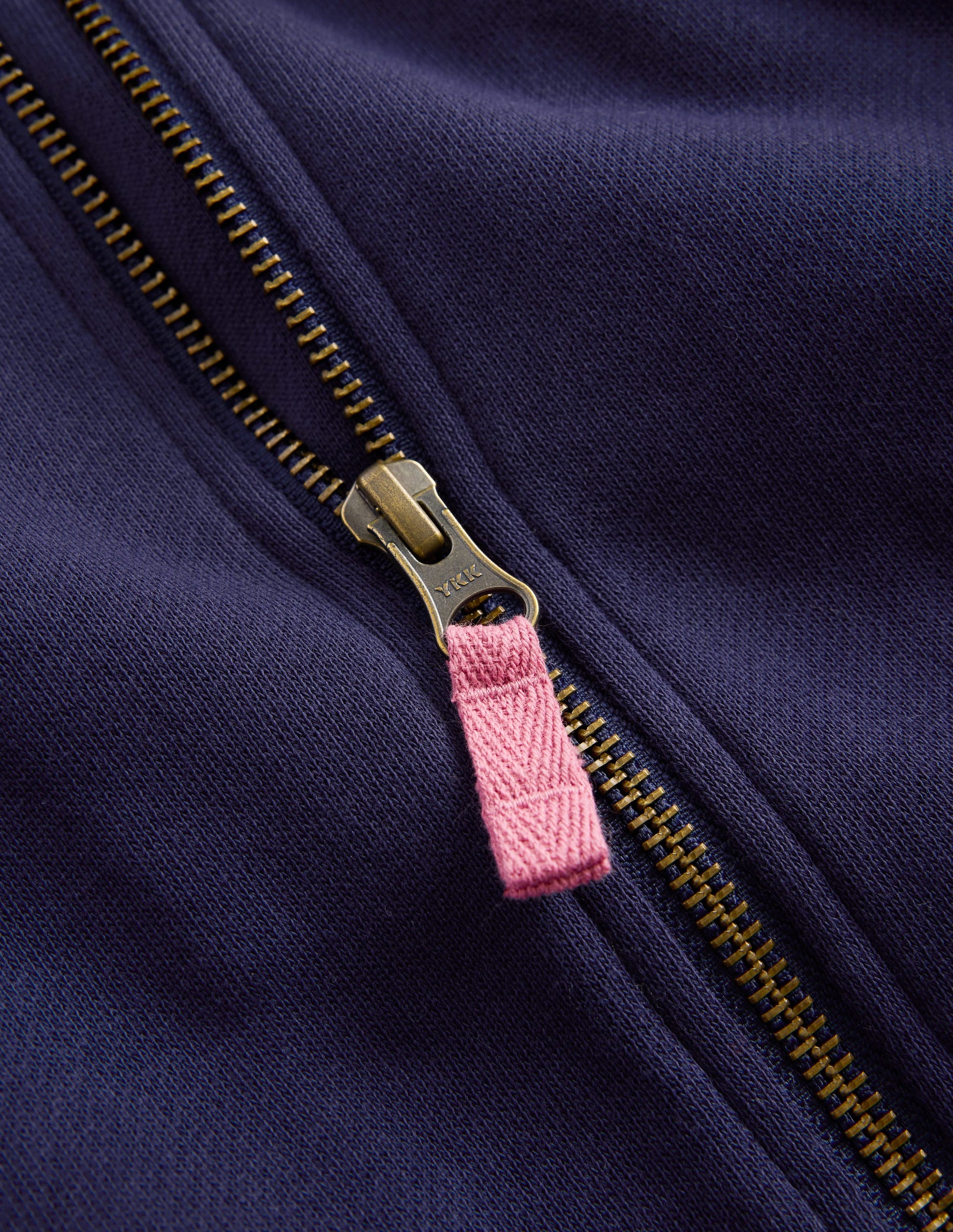 Fleece Lined Zip-Through-Navy-3