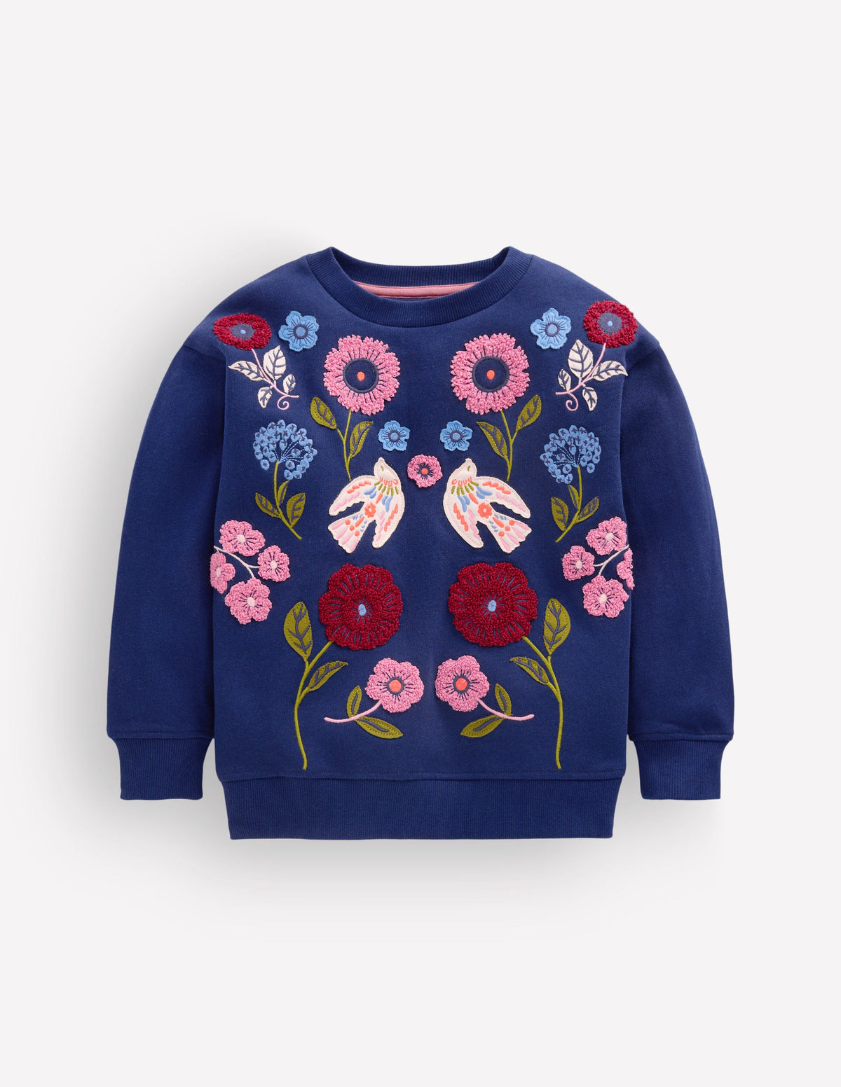 Bobbie Appliqué Sweatshirt-Navy Bird Placement - Image 2