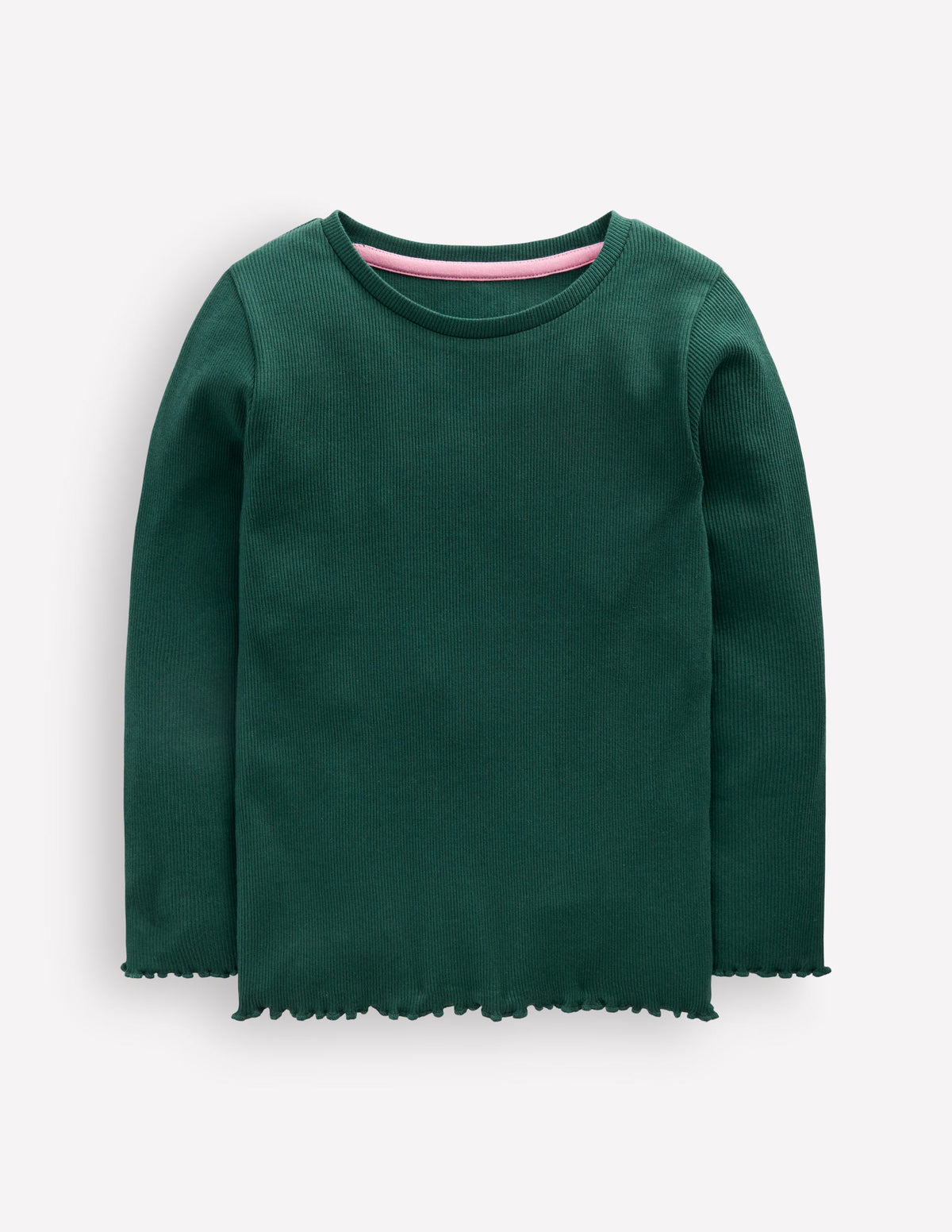 Ribbed Long Sleeve T-Shirt-Sea Moss Blue - Image 1