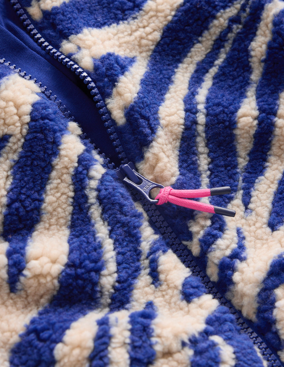 Collared Borg Jacket-Zebra Borg and Navy-5