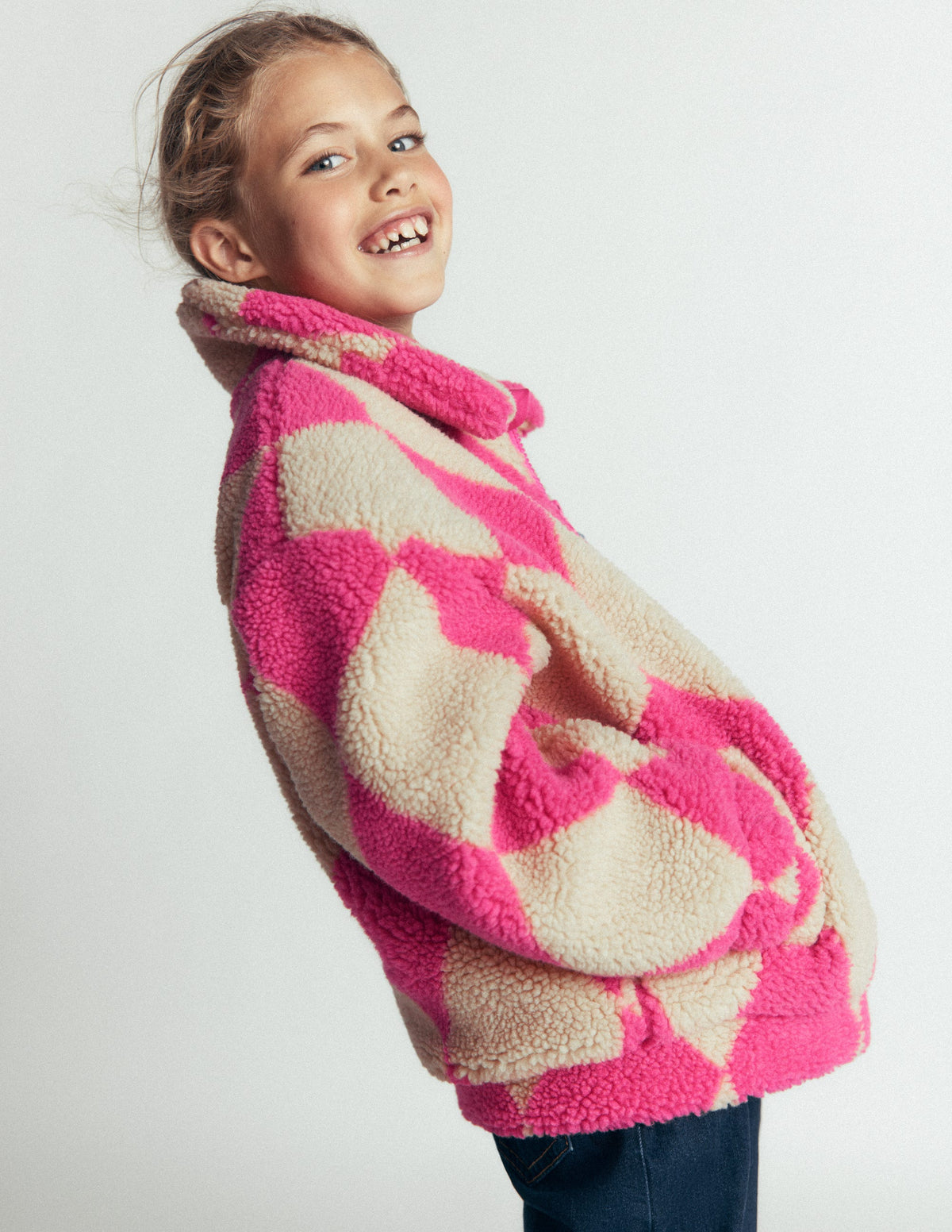 Collared Borg Jacket-Argyle - Image 1