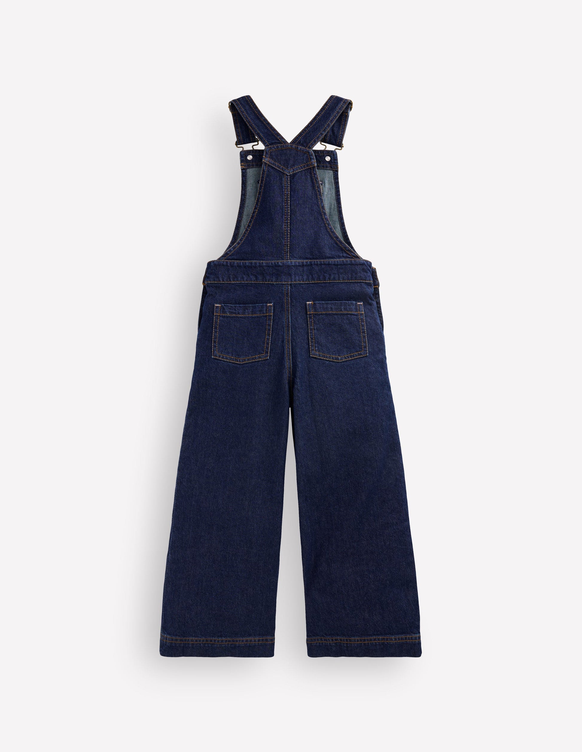 Wide Leg Overalls-Dark Wash Denim-2