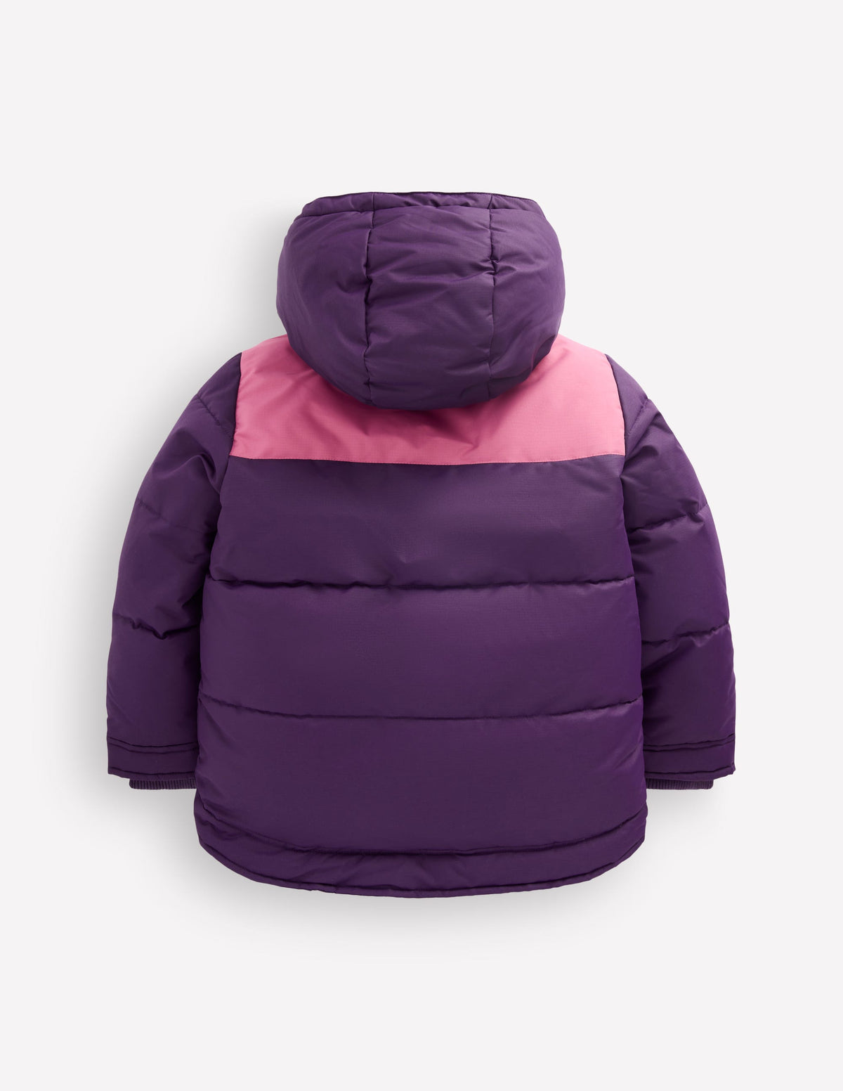 Borg Lined Puffer Coat-Calla Lilly Purple Colourblock-2
