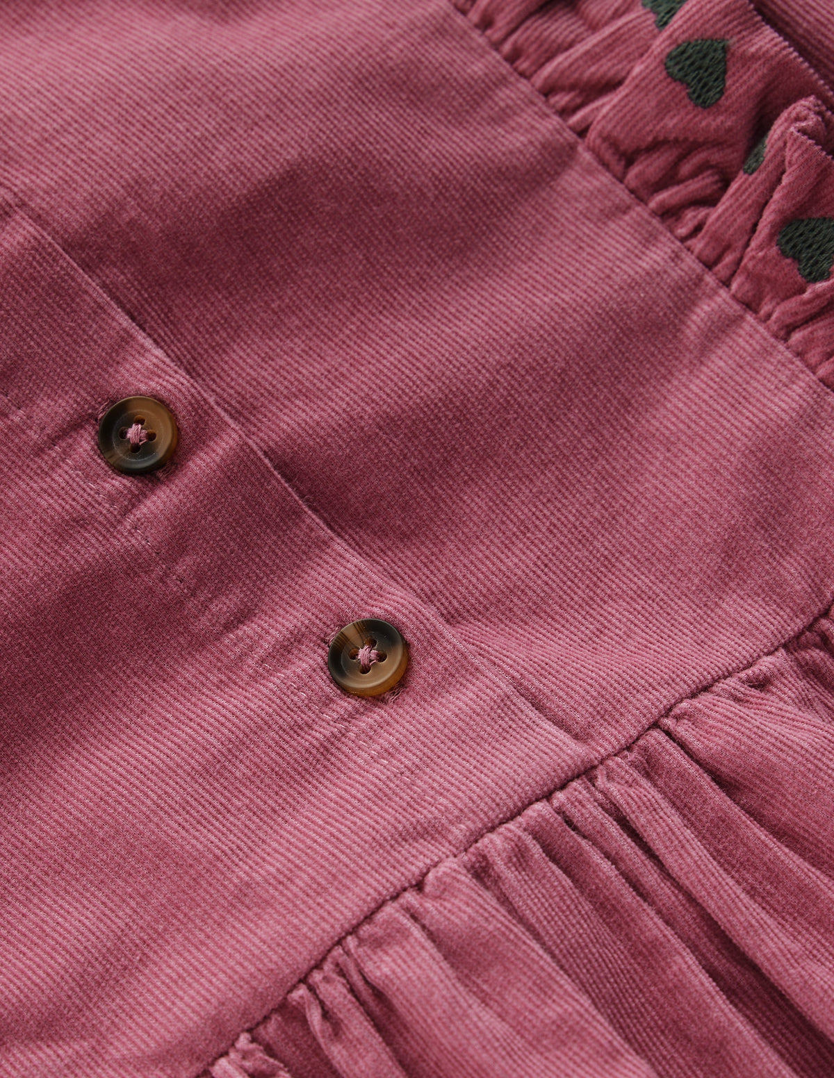 Winnie Frill Trim Shirt Dress-Formica Pink Cord-3