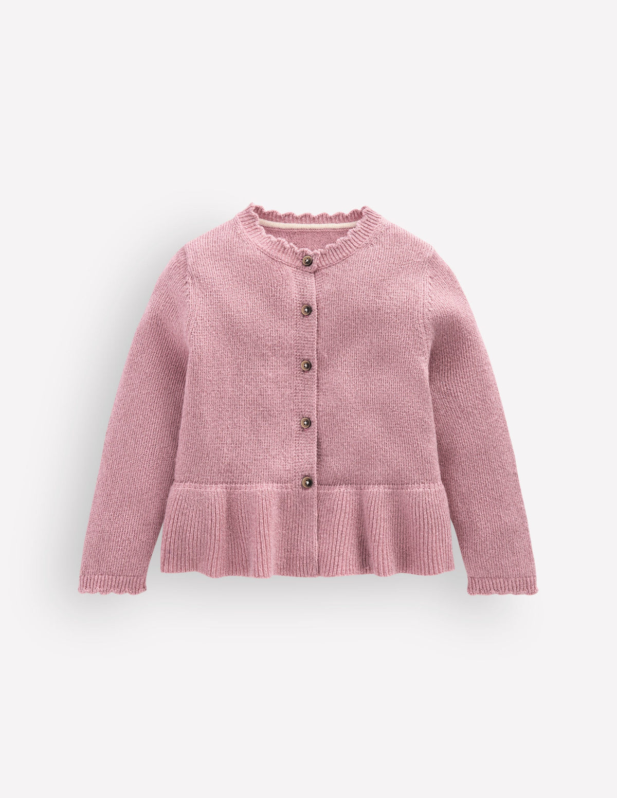 Pretty Peplum Cardigan-Rose Sparkle-1