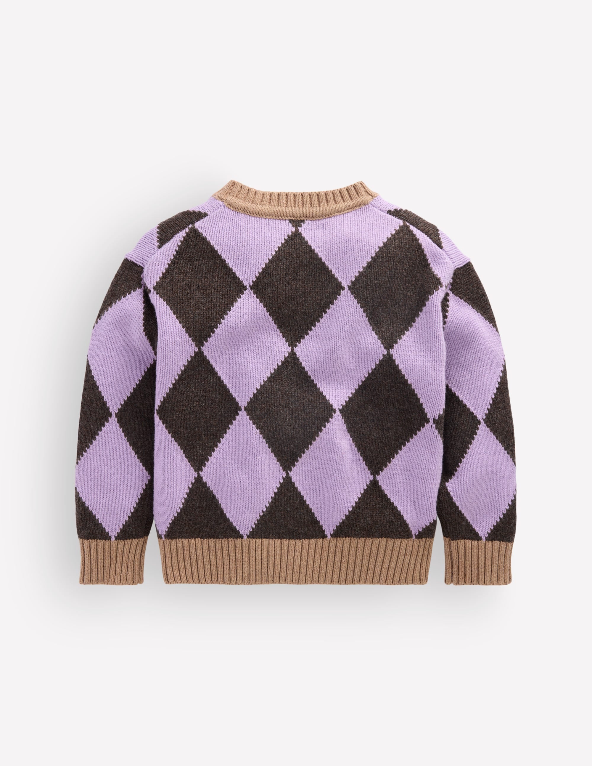 Fun Cardigan - Purple Argyle | Boden USA