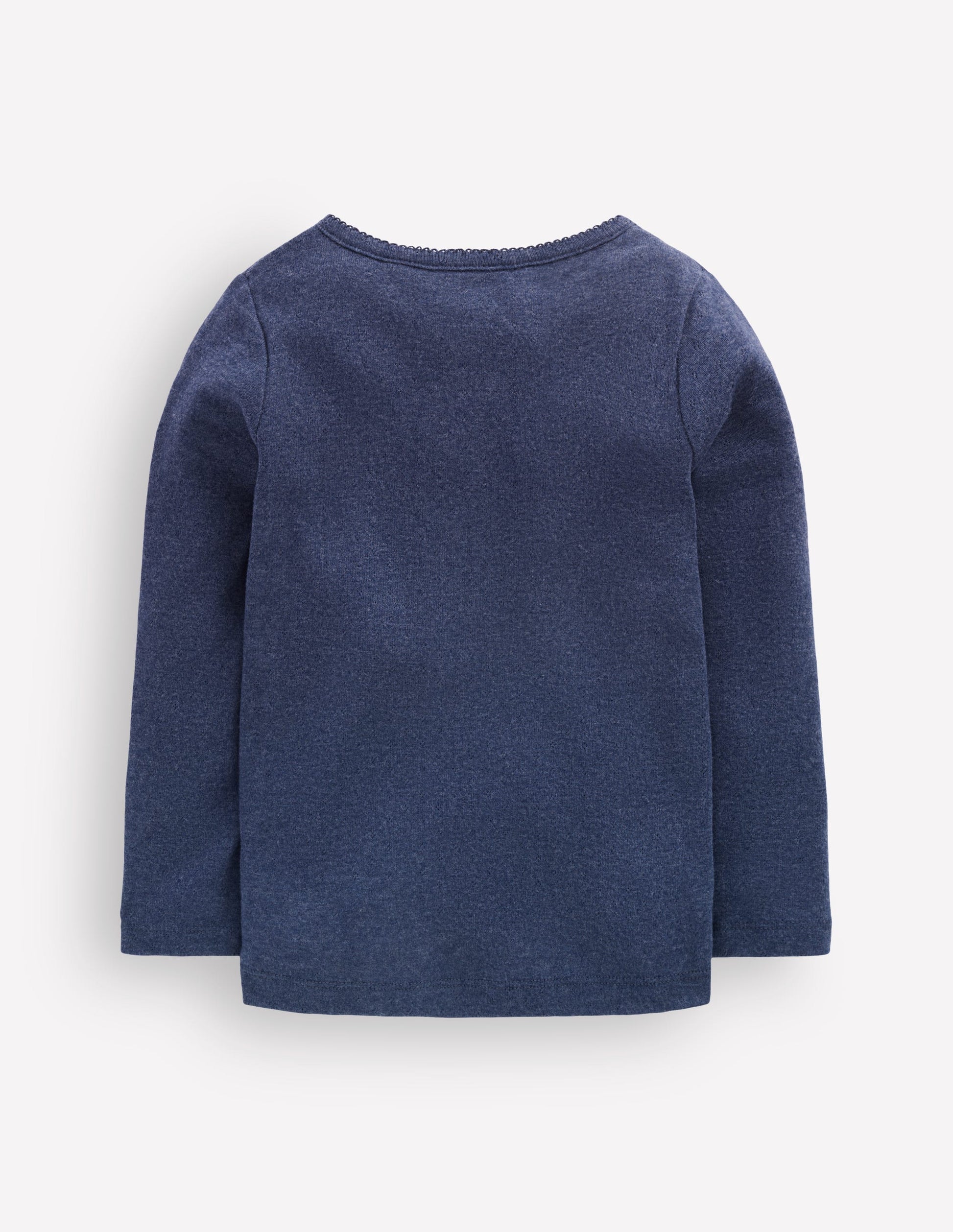 Long Sleeve Henley Top-College Navy-2
