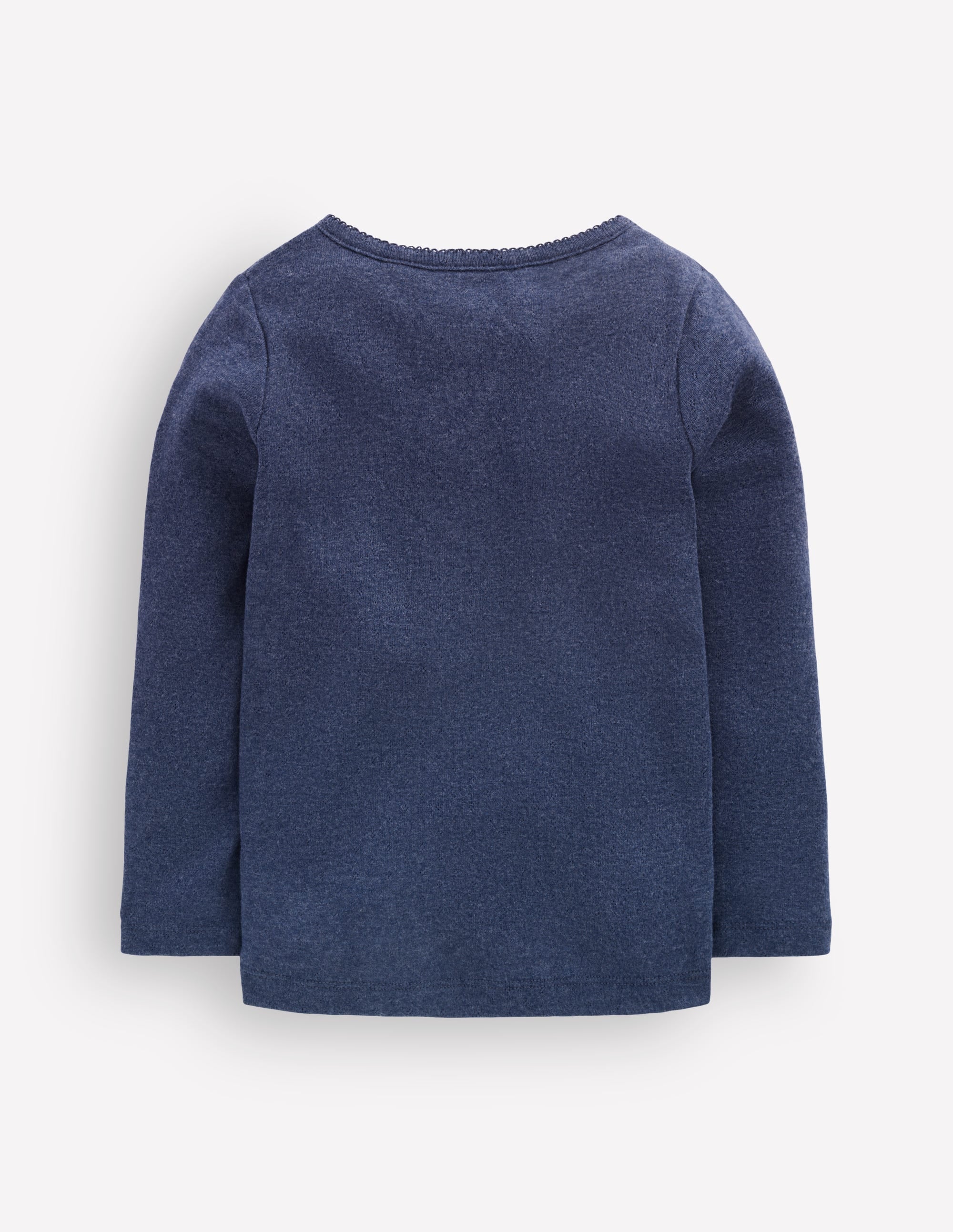 Long Sleeve Henley Top-College Navy - Image 2