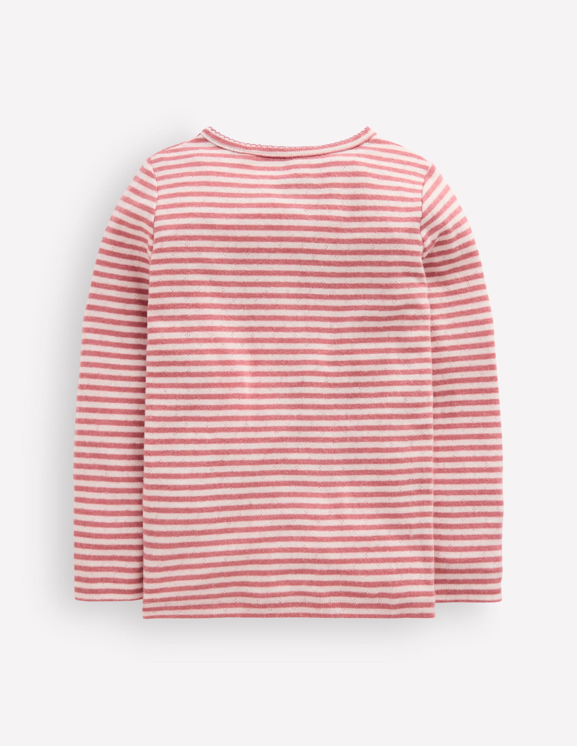 Long Sleeve Henley Top-Pink Stripe-2