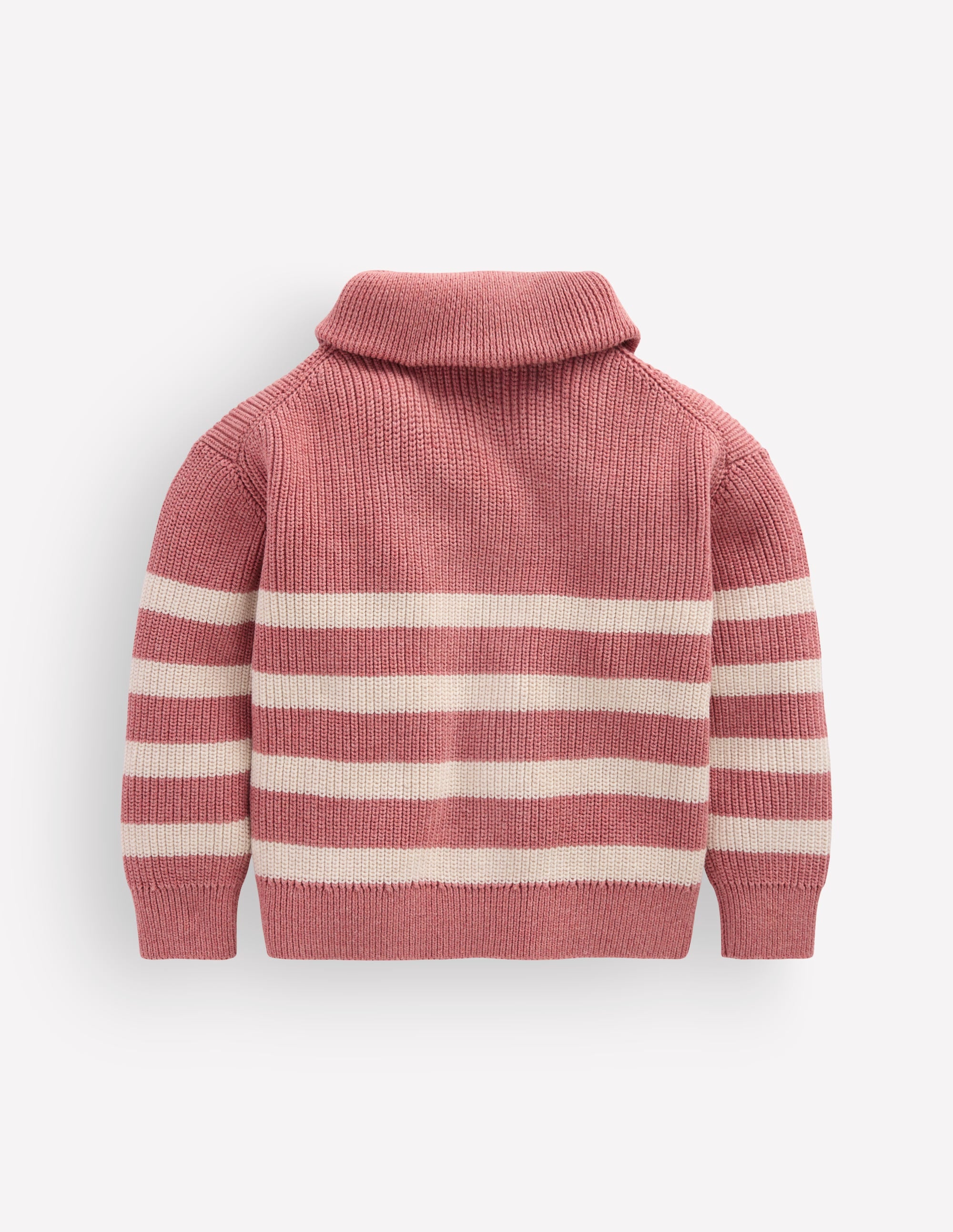 Zip Up Neck Sweater-Dusty Rose Marl - Image 5