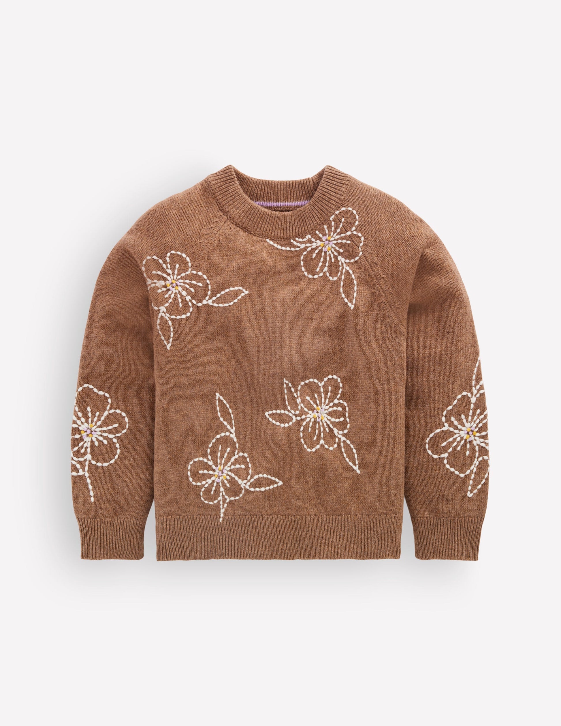 Crew Neck Sweater-Tortoise Shell Marl-1