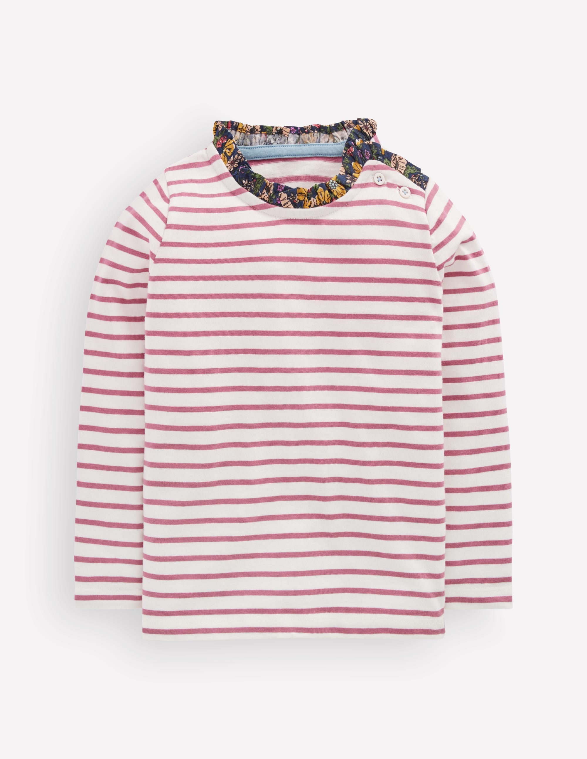 Frill Neck Breton-Pink Stripe - Image 1
