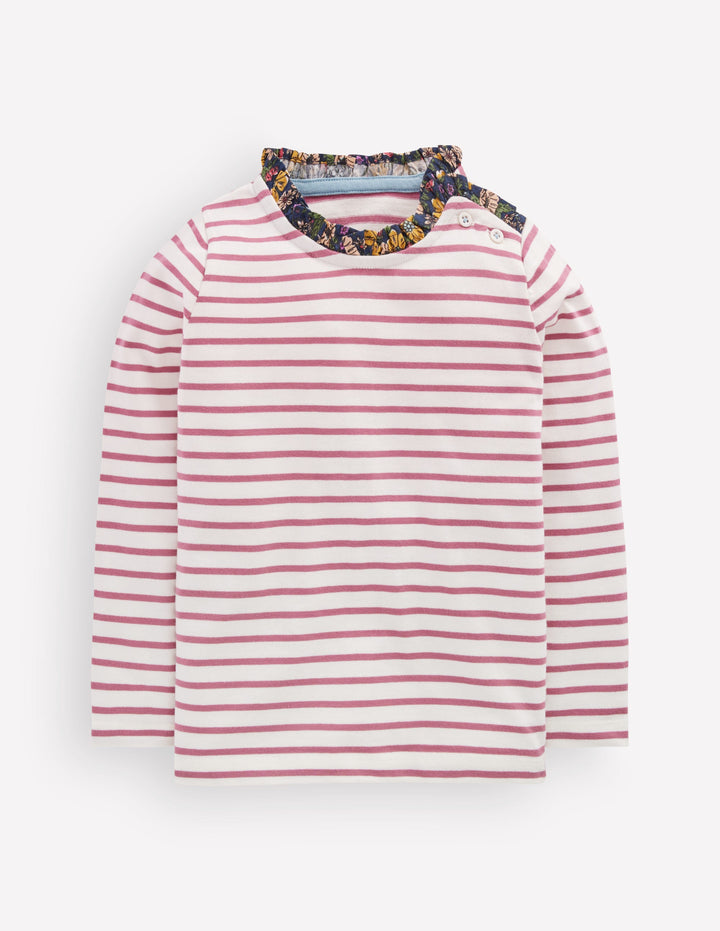 Frill Neck Breton-Pink Stripe