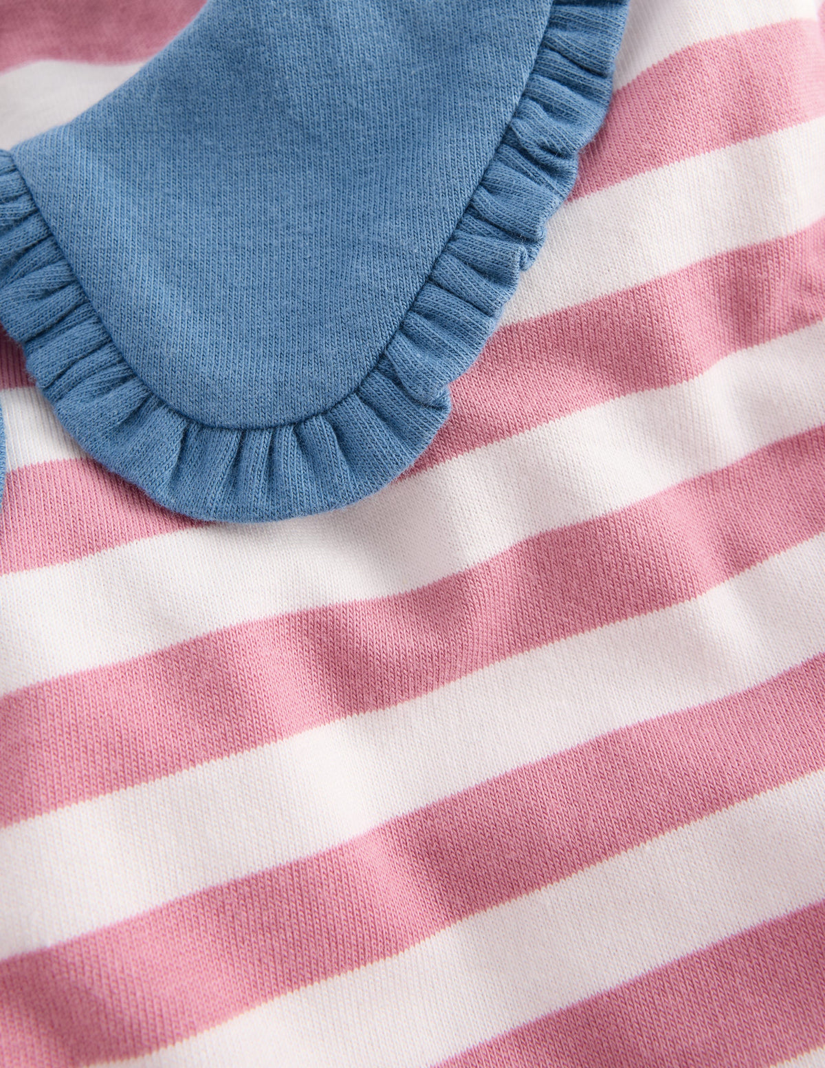 Collared Breton Jersey Top-Pink Stripe-6