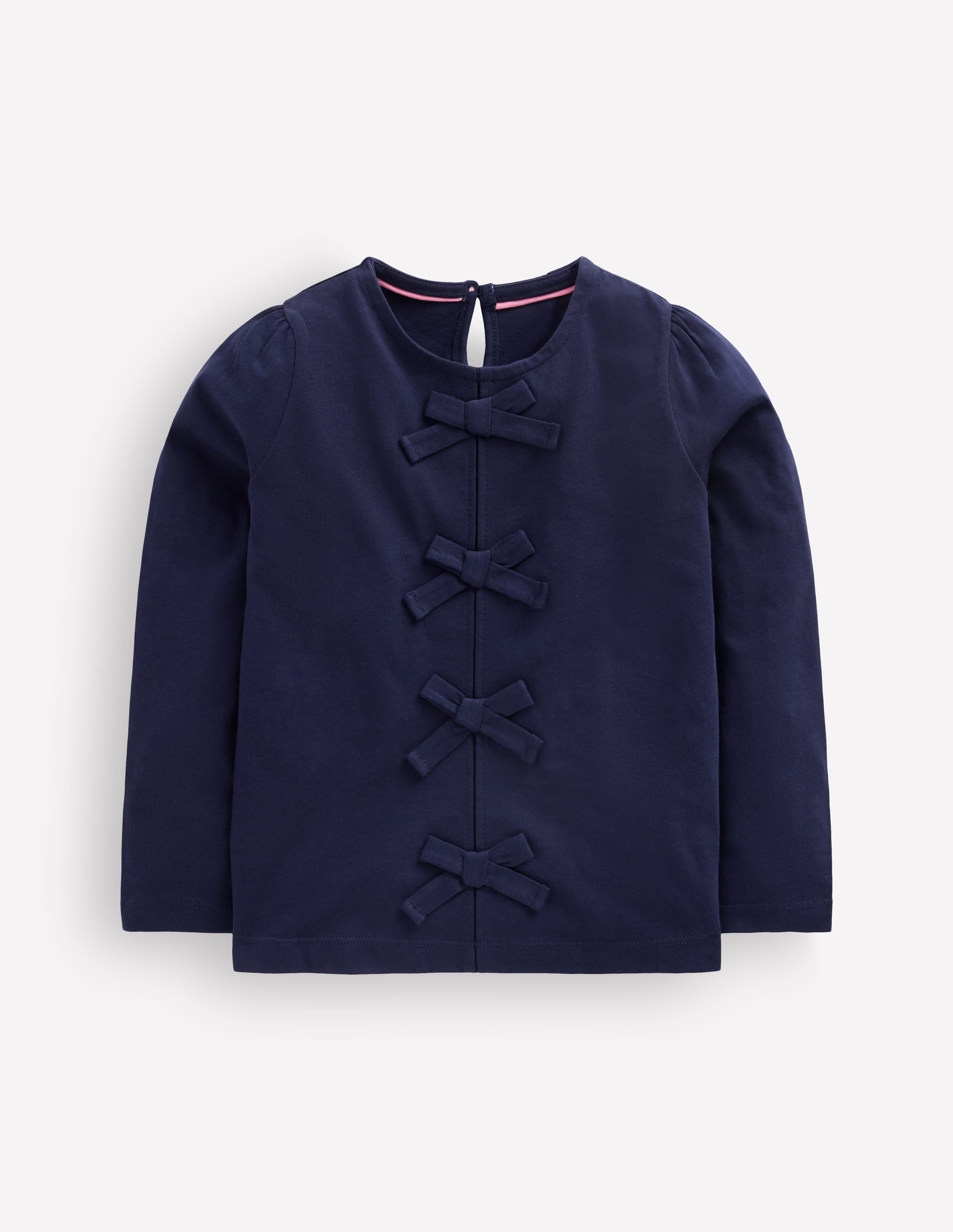Rib Bow Trim Top - College Navy | Boden USA