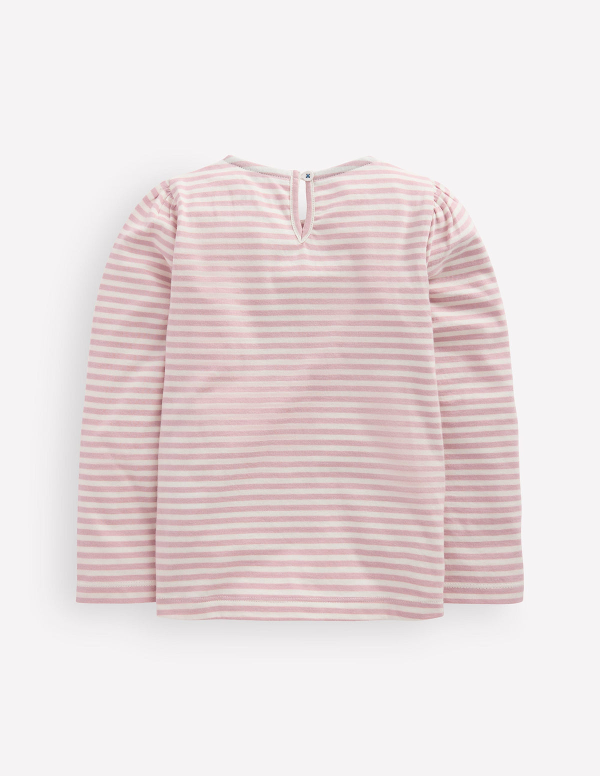 Rib Bow Trim Top-Pink Stripe-3