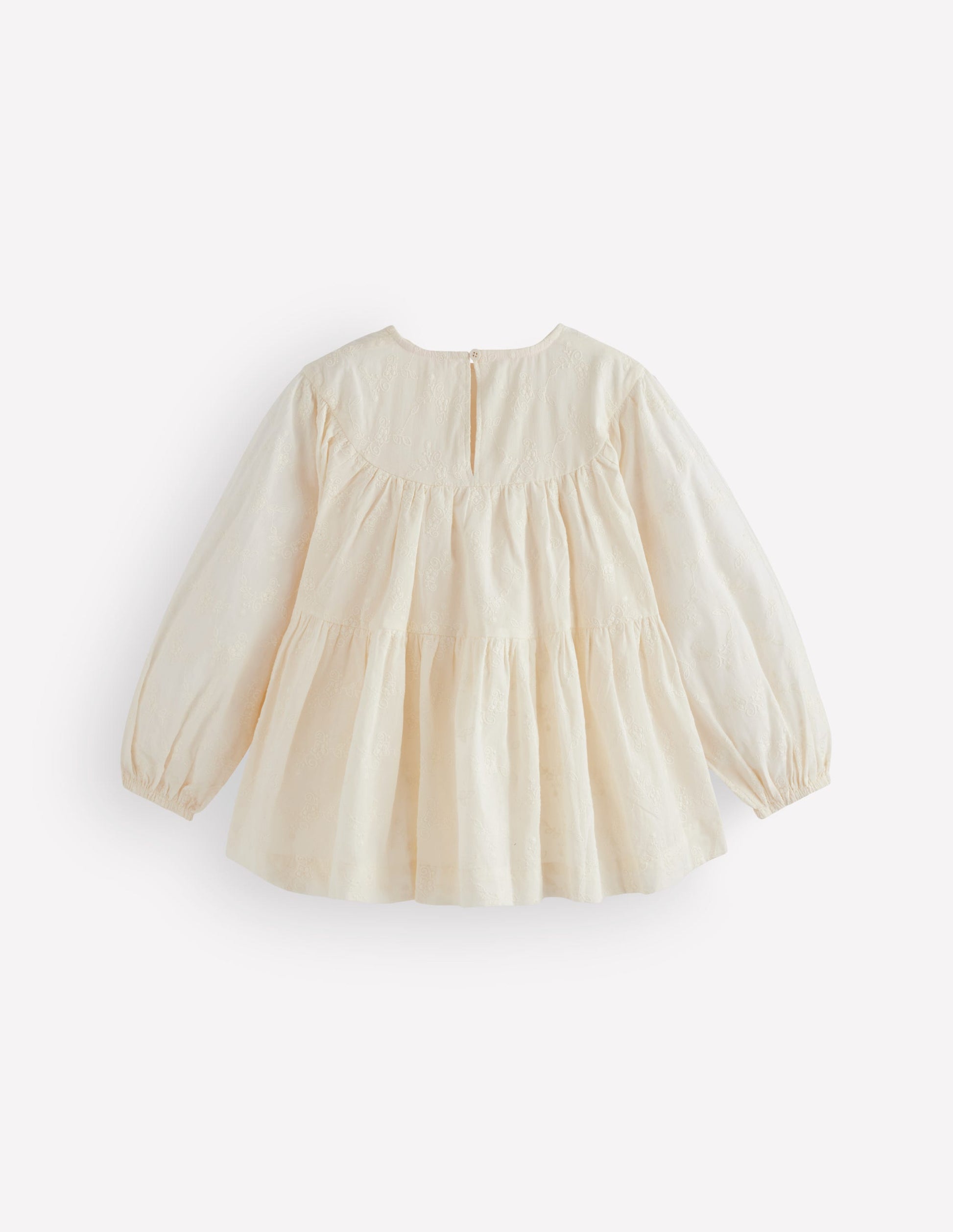 Tiered Woven Top-Soft Cream-3